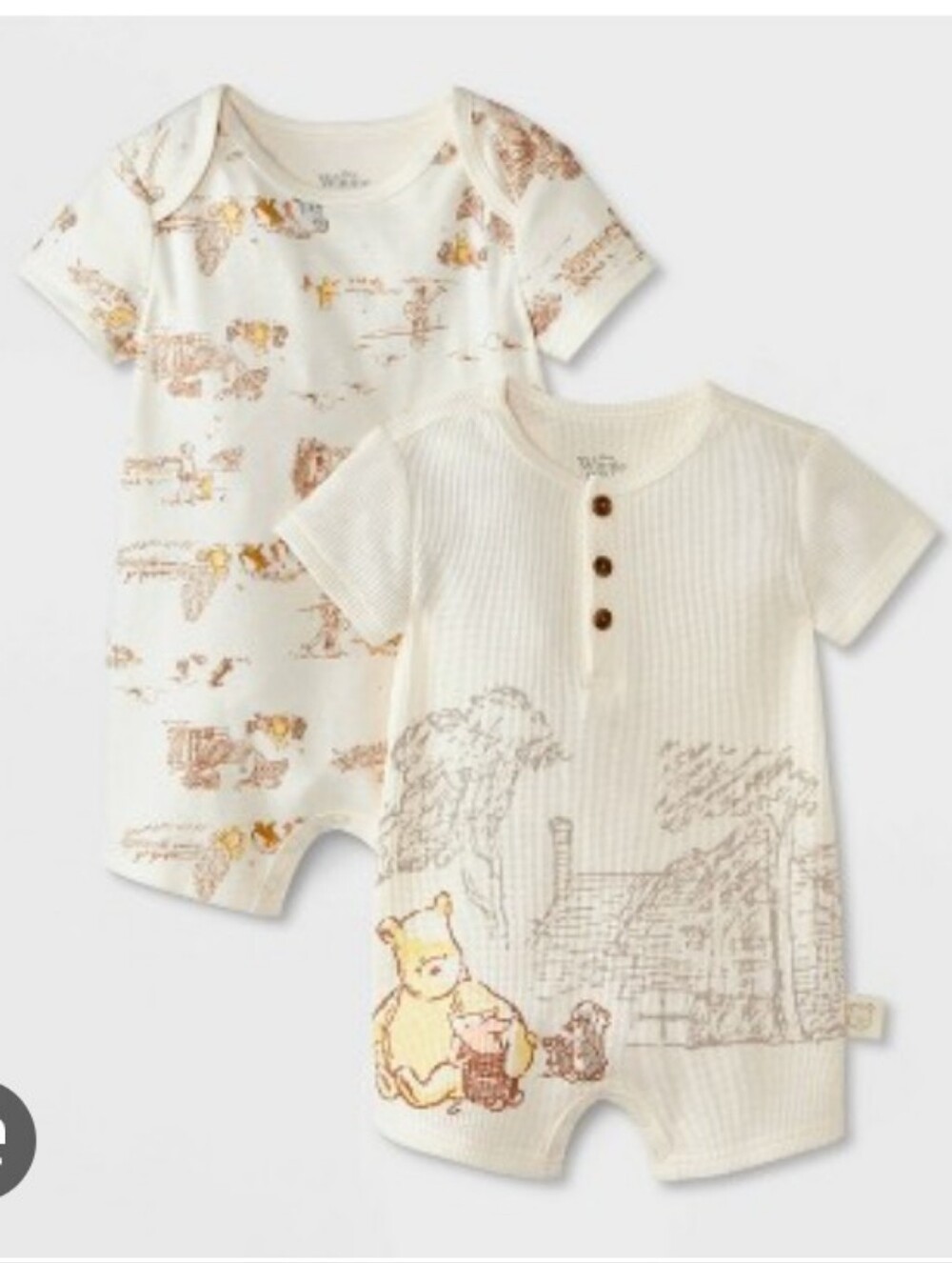 Disney Winnie The Pooh Romper Set Short-Sleeve One-Piece Baby
